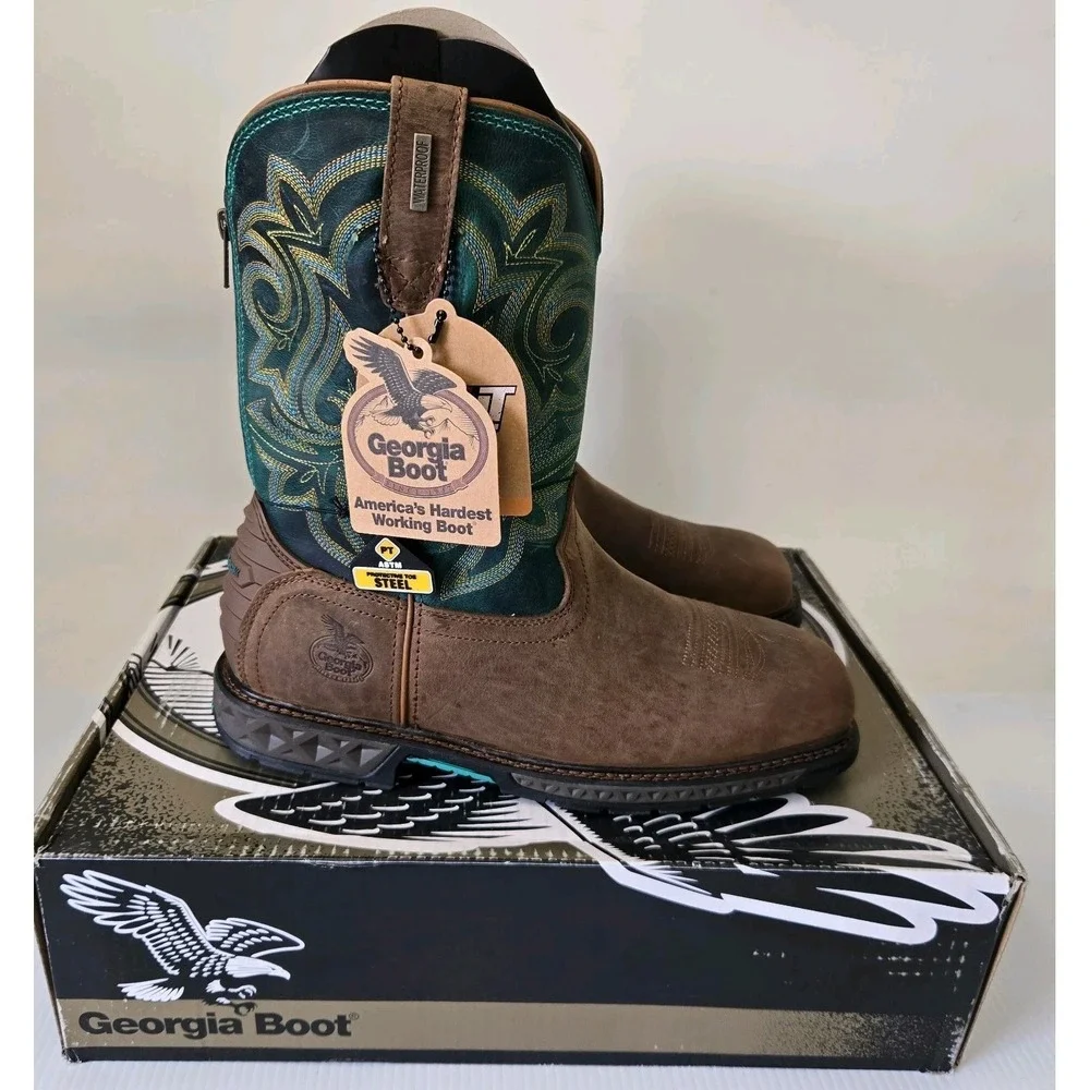 Georgia Boot Carbo-Tec LT Waterproof Slip-Resistant Steel Toe GB00386 11 M Women